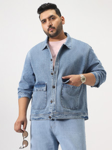 Urbano Plus Full Sleeve Solid Men Denim Jacket