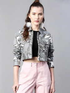 Popnetic Full Sleeve Camouflage Women Jacket