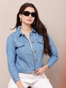 HO FASHION Full Sleeve Solid Women Denim Jacket