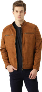 Leather Retail Full Sleeve Solid Men Jacket