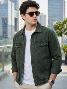 Urbano Plus Full Sleeve Solid Men Denim Jacket