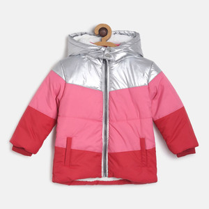 MINI KLUB Full Sleeve Colorblock Baby Girls Jacket