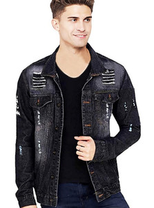 ATHRZ Full Sleeve Solid Men Denim Jacket