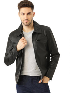 Leather Full Sleeve Printed Men Jacket - Image 5