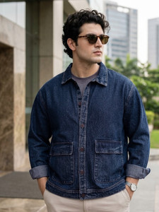 Urbano Plus Full Sleeve Washed Men Denim Jacket