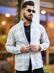MANIAC Full Sleeve Checkered Men Jacket