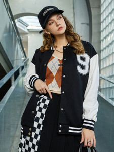 Deshi Look Full Sleeve Colorblock Girls Jacket