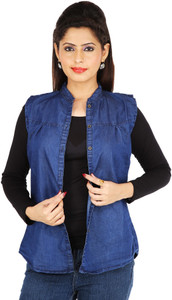Romile Sleeveless Solid Women Denim Jacket
