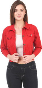 KASHIAN Full Sleeve Solid Women Denim Jacket