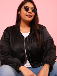 CURVY STREET Full Sleeve Solid Women Jacket