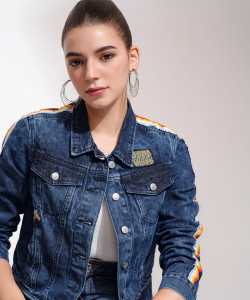 Tokyo Talkies Full Sleeve Washed Women Jacket