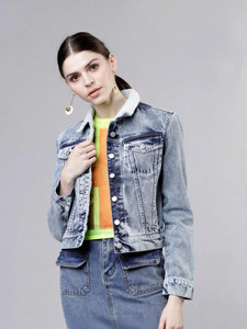 Tokyo Talkies Full Sleeve Washed Women Jacket