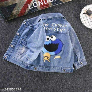 insha fashion Full Sleeve Printed Boys & Girls Denim Jacket