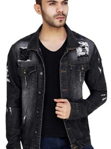 FAST TRAIN Full Sleeve Washed Men Denim Jacket