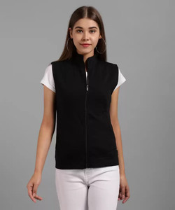 TANDUL Sleeveless Solid Women Jacket