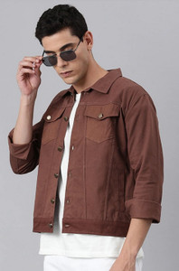 VOXATI Full Sleeve Solid Men Denim Jacket