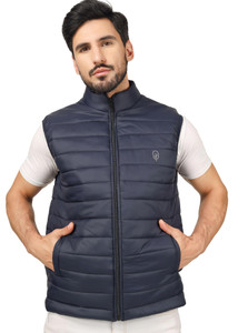 BlueFicus Sleeveless Solid Men Jacket