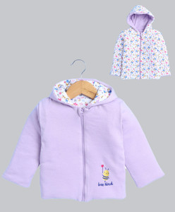 BUMZEE Full Sleeve Solid Baby Girls Jacket
