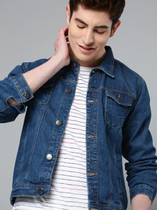 Mast & Harbour Full Sleeve Washed Men Denim Denim Jacket