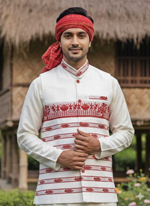 RAANAS Sleeveless Woven Design Men & Women Jacket