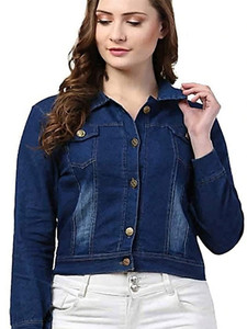 Zisim 3/4th Sleeve Solid Women Denim Jacket
