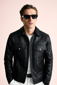 जीजीपी हब पुरुषों के लिए सॉलिड फुल स्लीव जैकेट