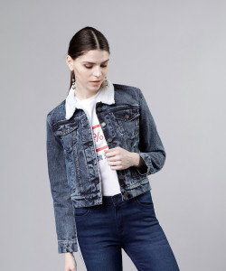 Tokyo Talkies Full Sleeve Washed Women Jacket