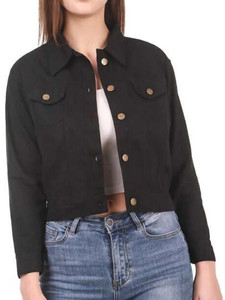 KASHIAN Full Sleeve Solid Women Denim Jacket