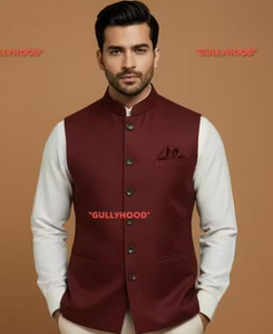 Gullyhood Sleeveless Solid Men Jacket