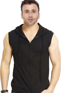 f Gallery Sleeveless Solid Men Jacket