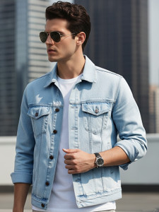Urbano Fashion Full Sleeve Washed Men Denim Jacket