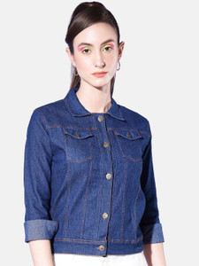 DIMPY GARMENTS Full Sleeve Solid Women Denim Jacket