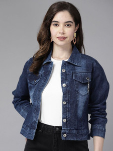 Roadster Full Sleeve Solid Women Denim Denim Jacket