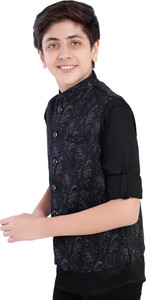 Charchit Sleeveless Printed Boys Jacket