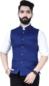 Vriaane Sleeveless Solid Men Jacket