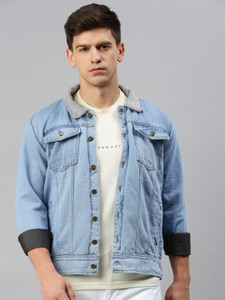 VOXATI Full Sleeve Solid Men Denim Jacket