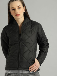 Roadster Full Sleeve Solid Women Quilted Jacket