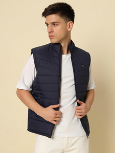 DRESSBASE Sleeveless Solid Men Jacket