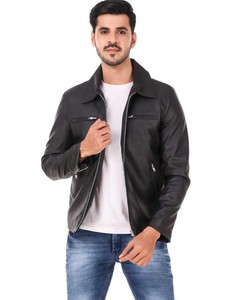 Leather Retail Full Sleeve Solid Men Jacket
