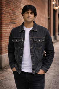FARHAD INVINCIBLE Full Sleeve Solid Men Denim Jacket