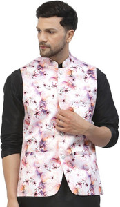 TS Lifestyle Sleeveless Floral Print Men Jacket
