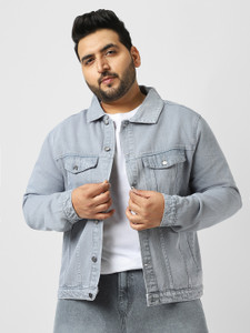 Urbano Plus Full Sleeve Washed Men Denim Jacket Blue - Image 6