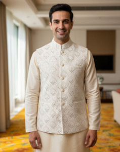 Marwa Sleeveless Embellished Men Jacket