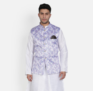 ARMAAN ETHNIC Sleeveless Printed Men Jacket