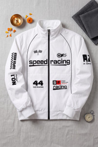 ZEPPI Men Printed Biker/Riding Jacket - Image 1