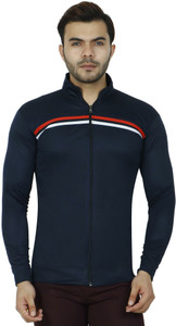 KIDSWING Full Sleeve Striped Men Jacket