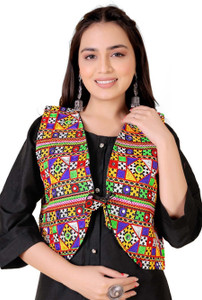 UNIQUE MOMENTS Sleeveless Embroidered Women Jacket