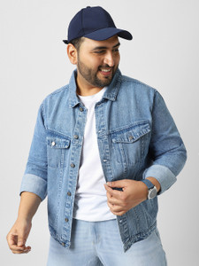 Urbano Plus Full Sleeve Washed Men Denim Jacket