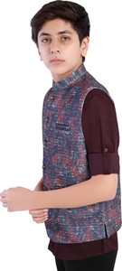 Charchit Sleeveless Printed Boys Jacket