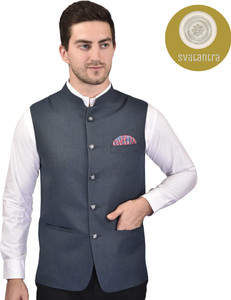 Svatantra Sleeveless Solid Men Jacket